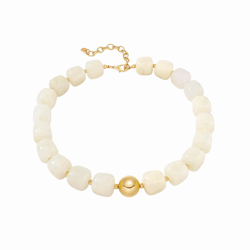 Bianca Necklace — White / Translucent 🤍