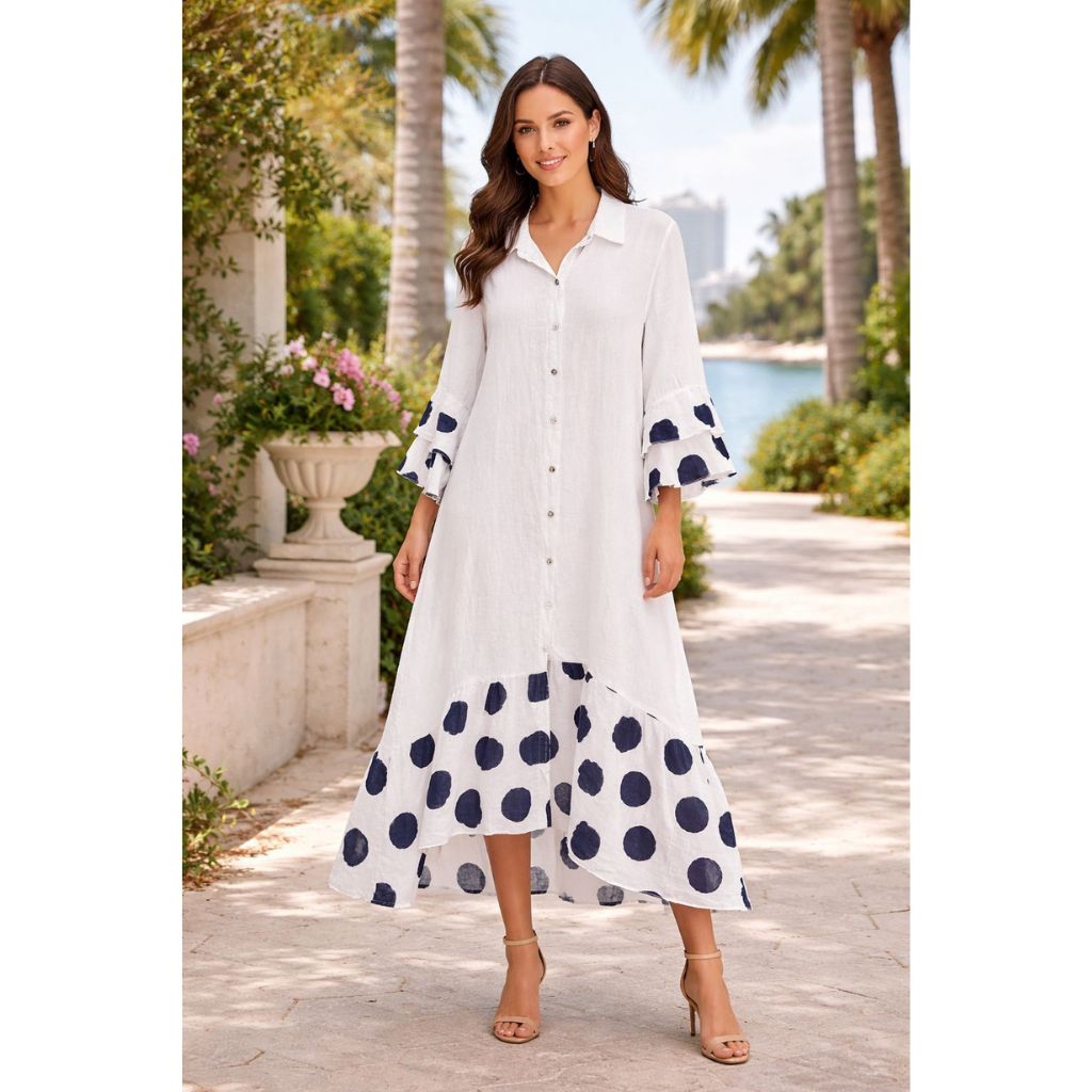 Lunara Linen Dress - One Size
