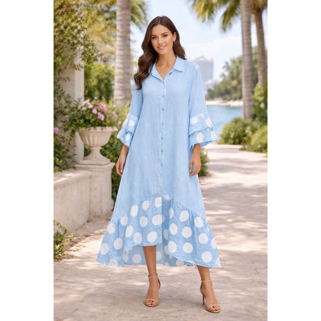 Lunara Linen Dress - One Size