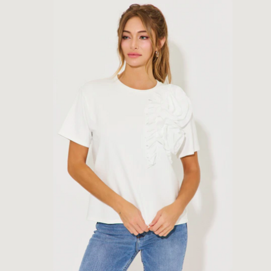 Flower Short Sleeve Top