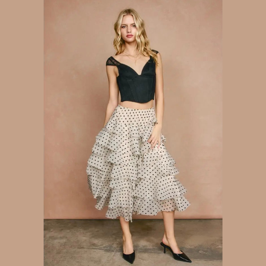 Polka Dot Ruffle Skirt