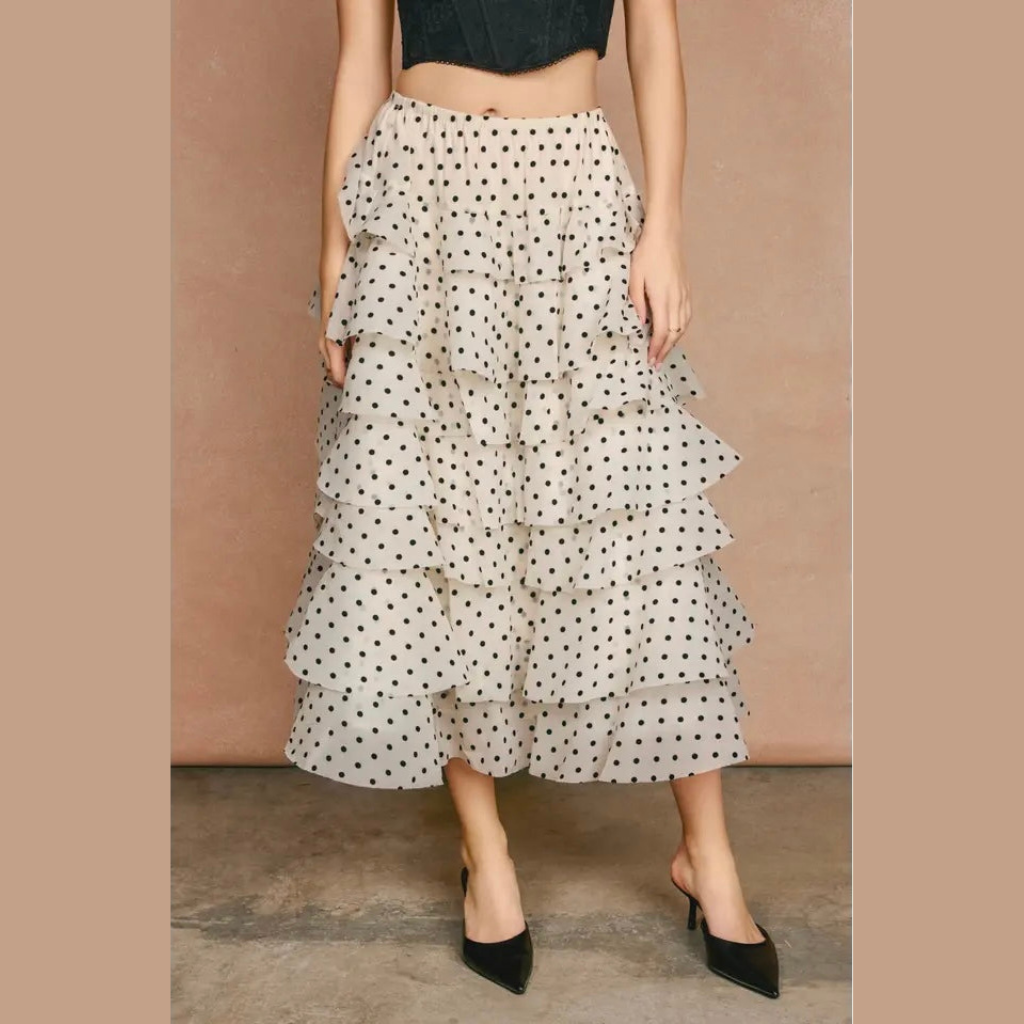 Polka Dot Ruffle Skirt