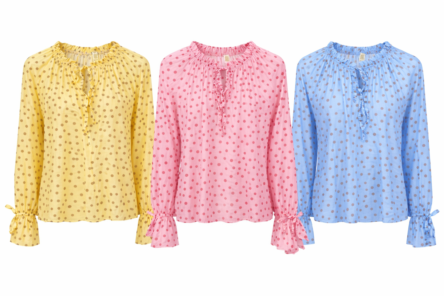 Pastel Polka Dot Blouse - One Size