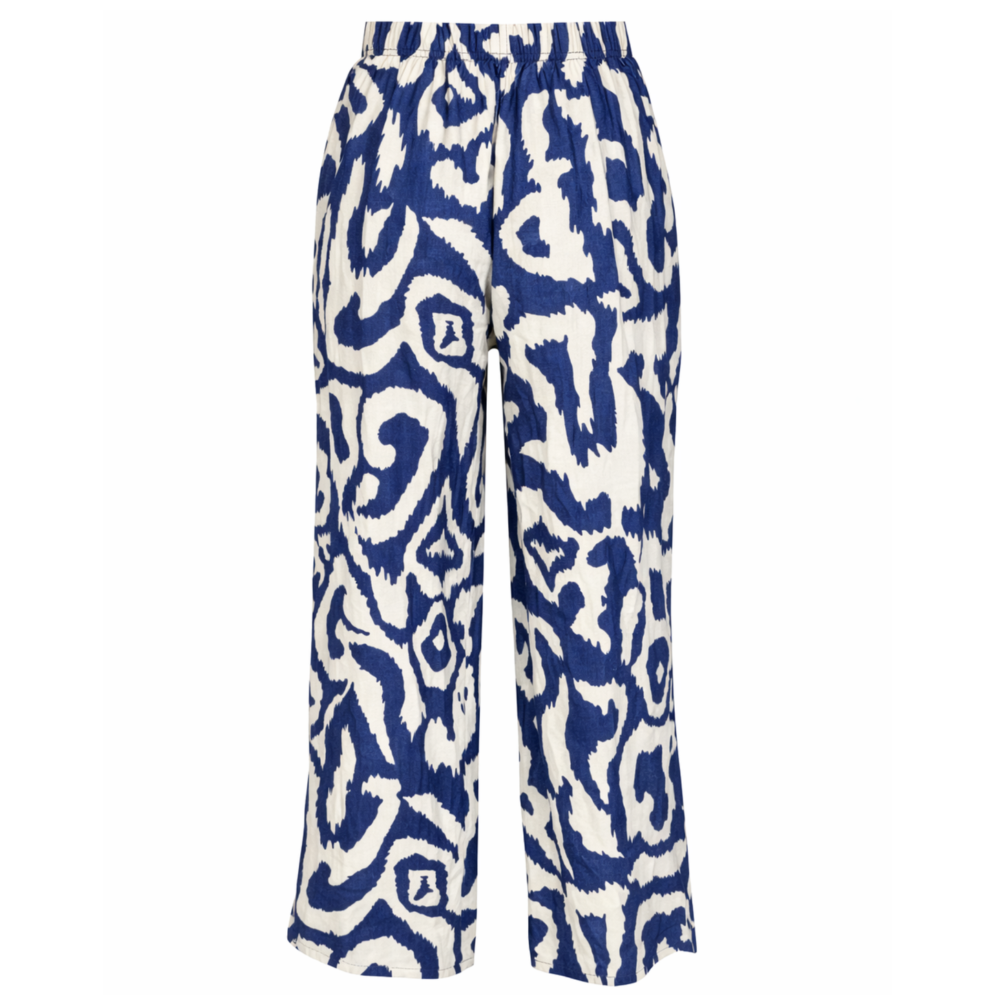 Abstract Swirl Printed Wide Long Pant