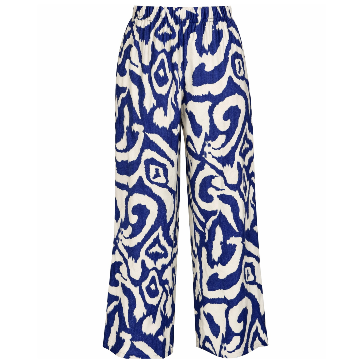Abstract Swirl Printed Wide Long Pant