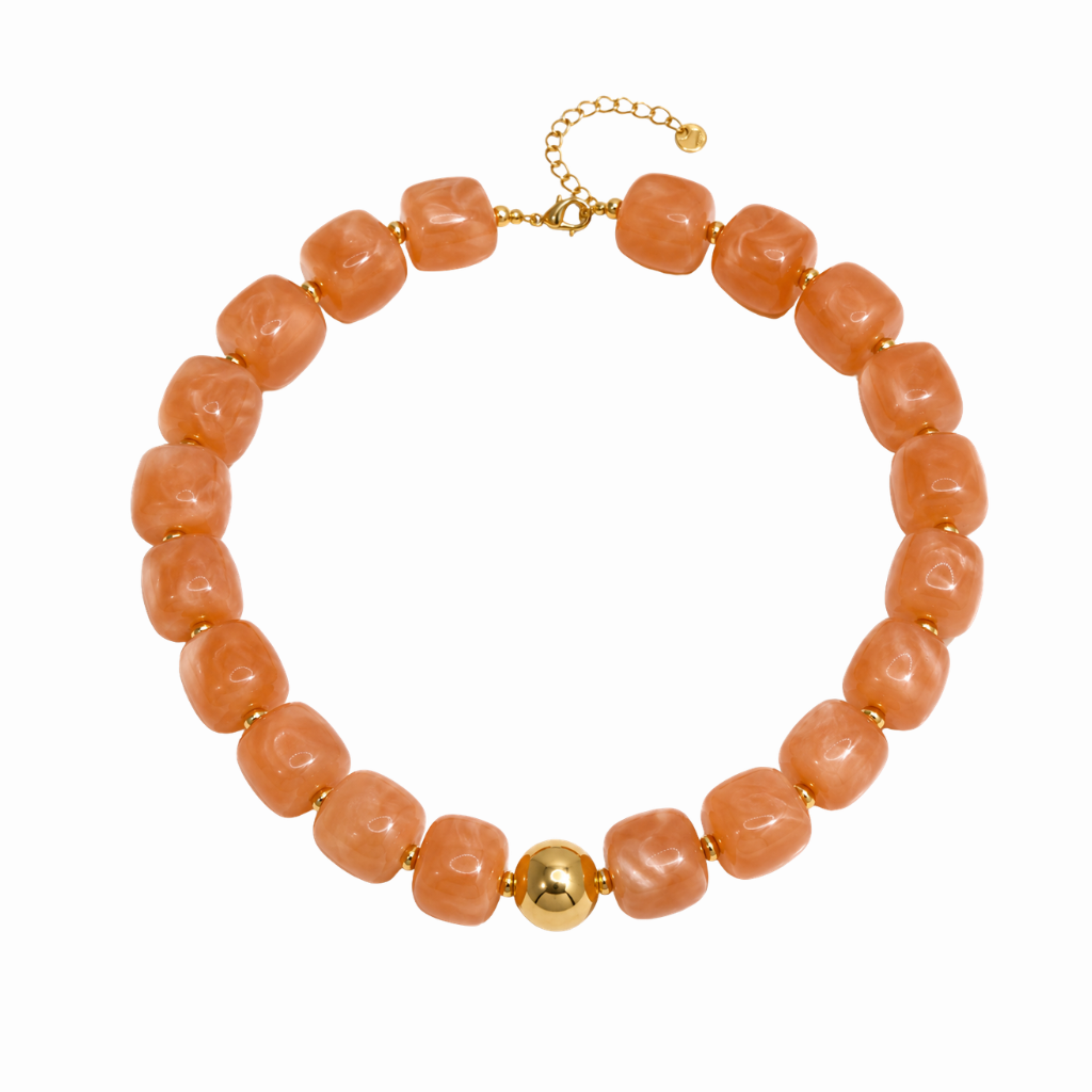 Bellini Necklace — Light Salmon / Beige 🍑