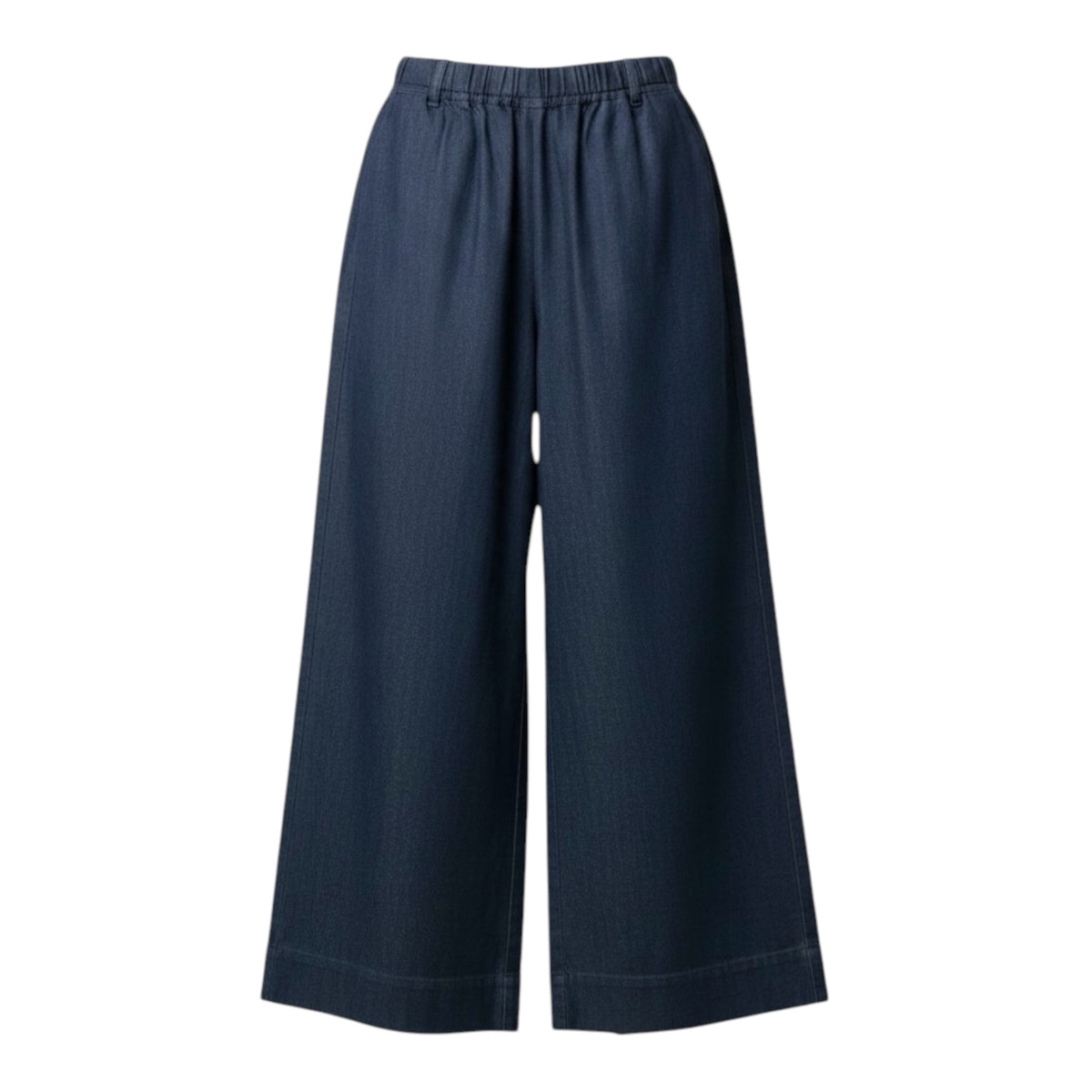 Milano Stretch Denim Wide-Leg Pants