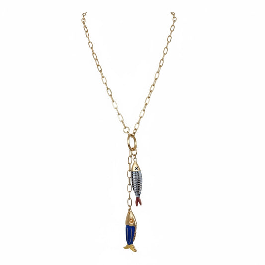 Marine Double Fish Necklace