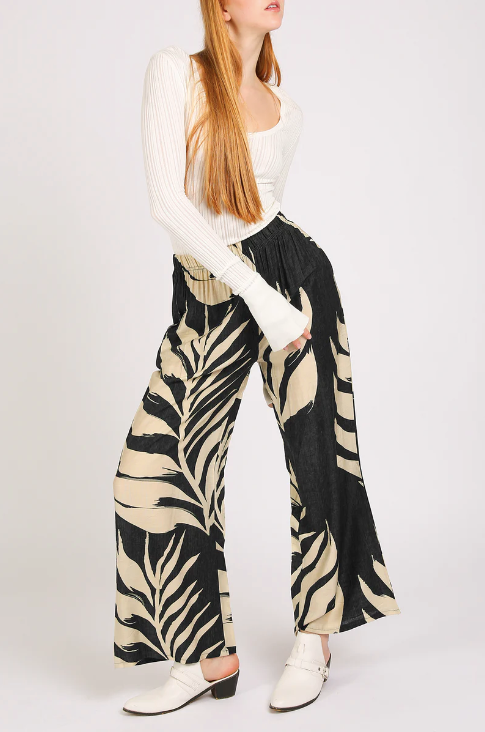 Tropical Botanic Printed Wide Pant