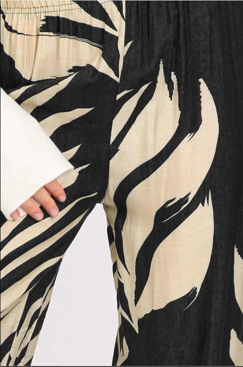 Tropical Botanic Printed Wide Pant