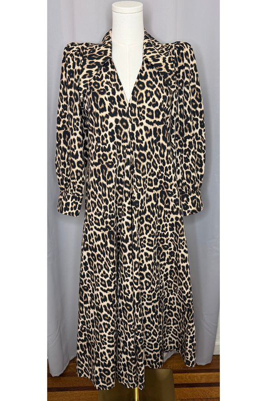 Leopard Print Midi Dress