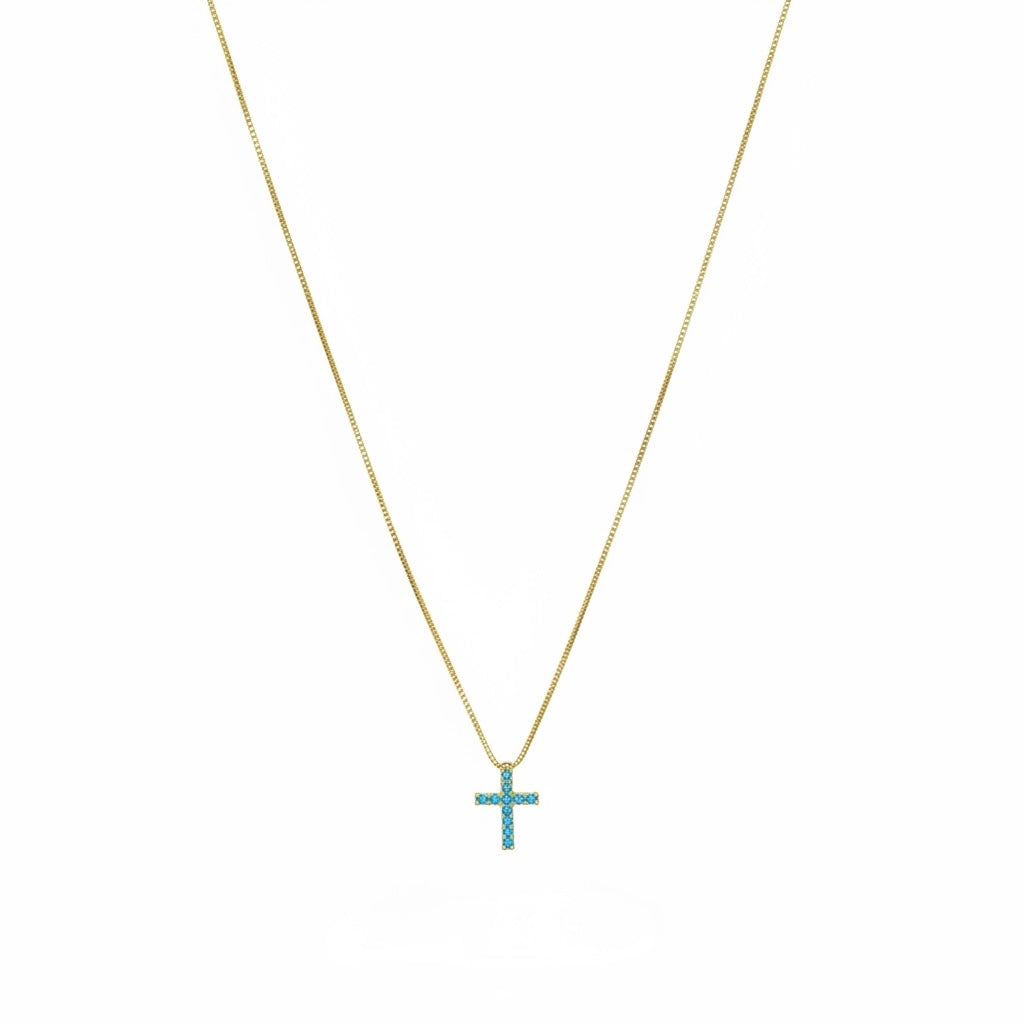 Turquoise Cross Necklace